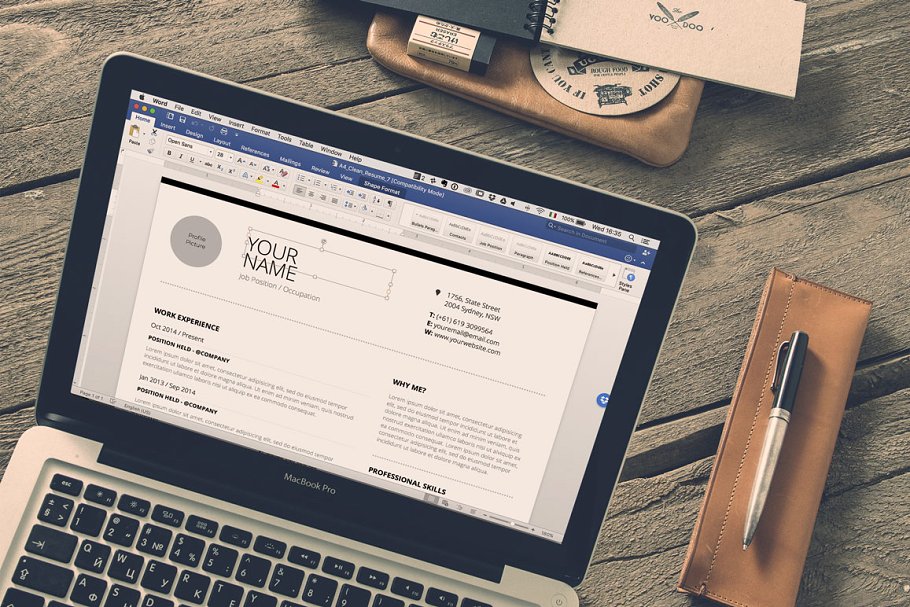 超简洁个人求职简历模板素材下载v7 Clean Resume/Cv Template Volume 7插图(5)