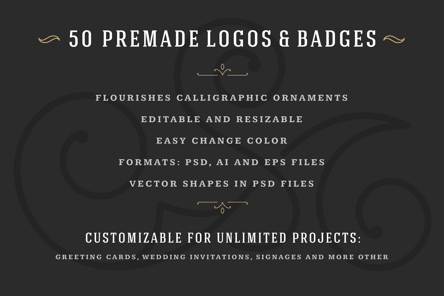 50款复古豪华奢侈品品牌标志模板 50 Luxurious logos & badges插图(1)