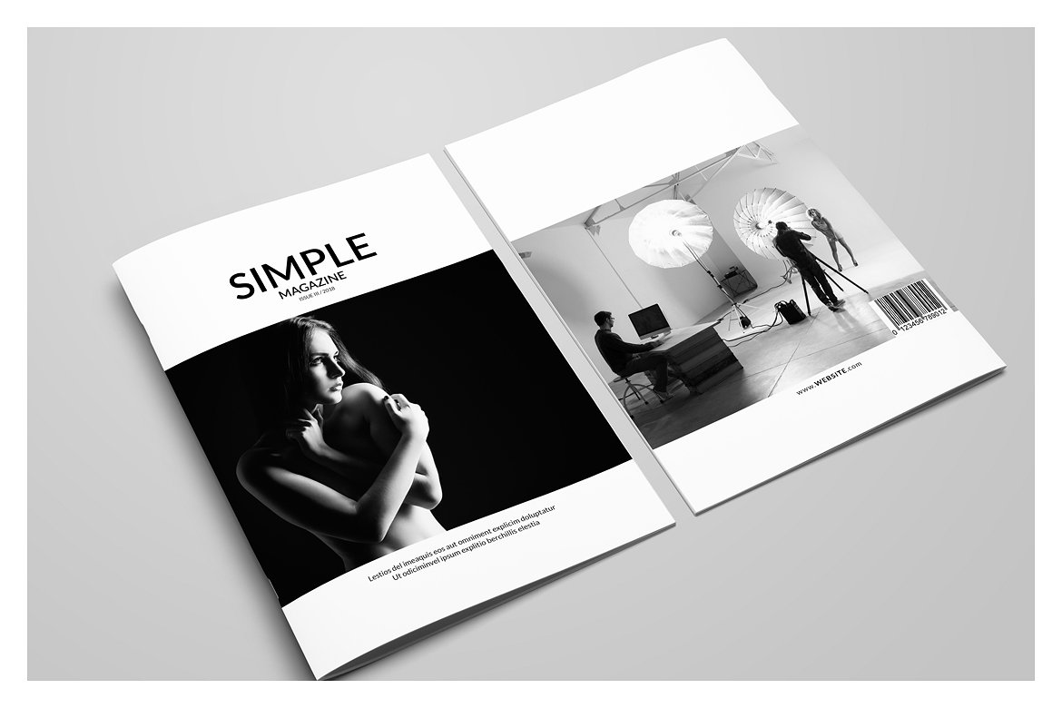 时尚简易时尚大图杂志（画册）模板插图(19)