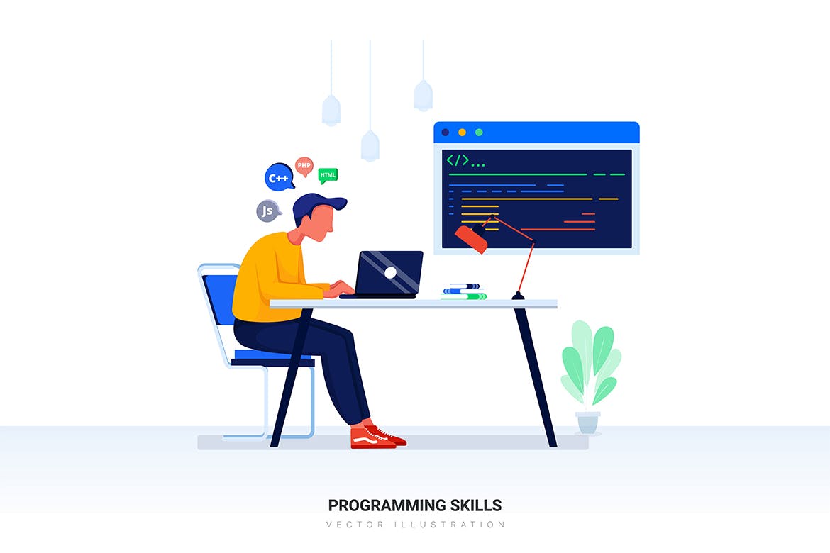 技术主题网站设计矢量插画素材集v19 [Part 19] Technology Vector Illustration Set插图(5)