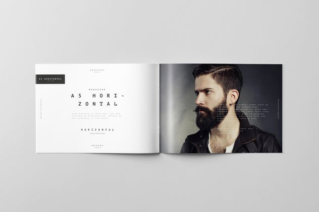 A5规格画册样机 A5 Horiozontal Brochure Mock-up插图(8)