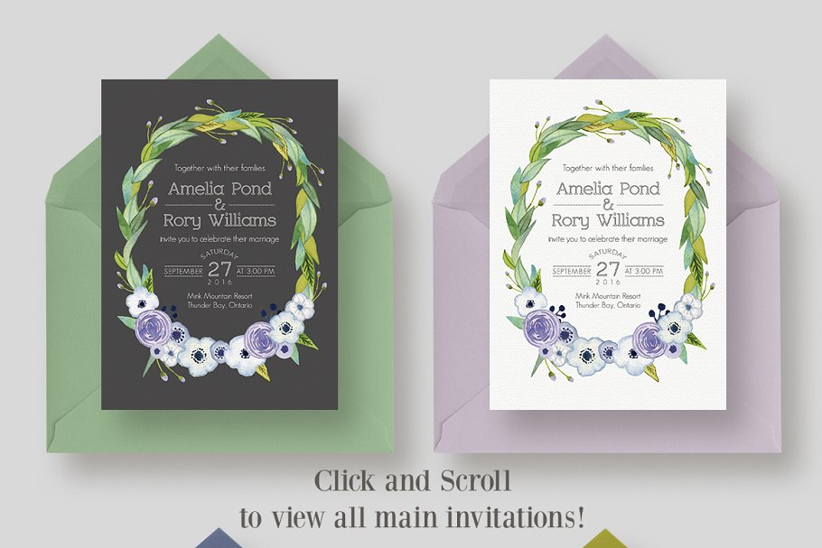 绽放花卉婚礼设计物料水彩素材合集 Watercolor Blooms Wedding Collection插图(3)