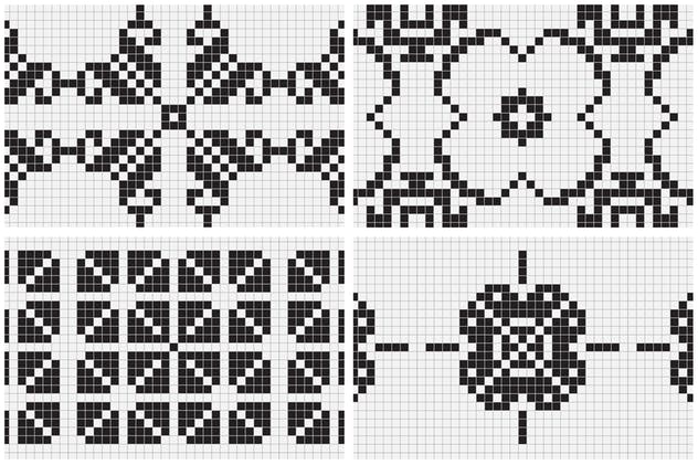 刺绣风格矢量图案 Embroidery Style Vector Patterns插图(10)