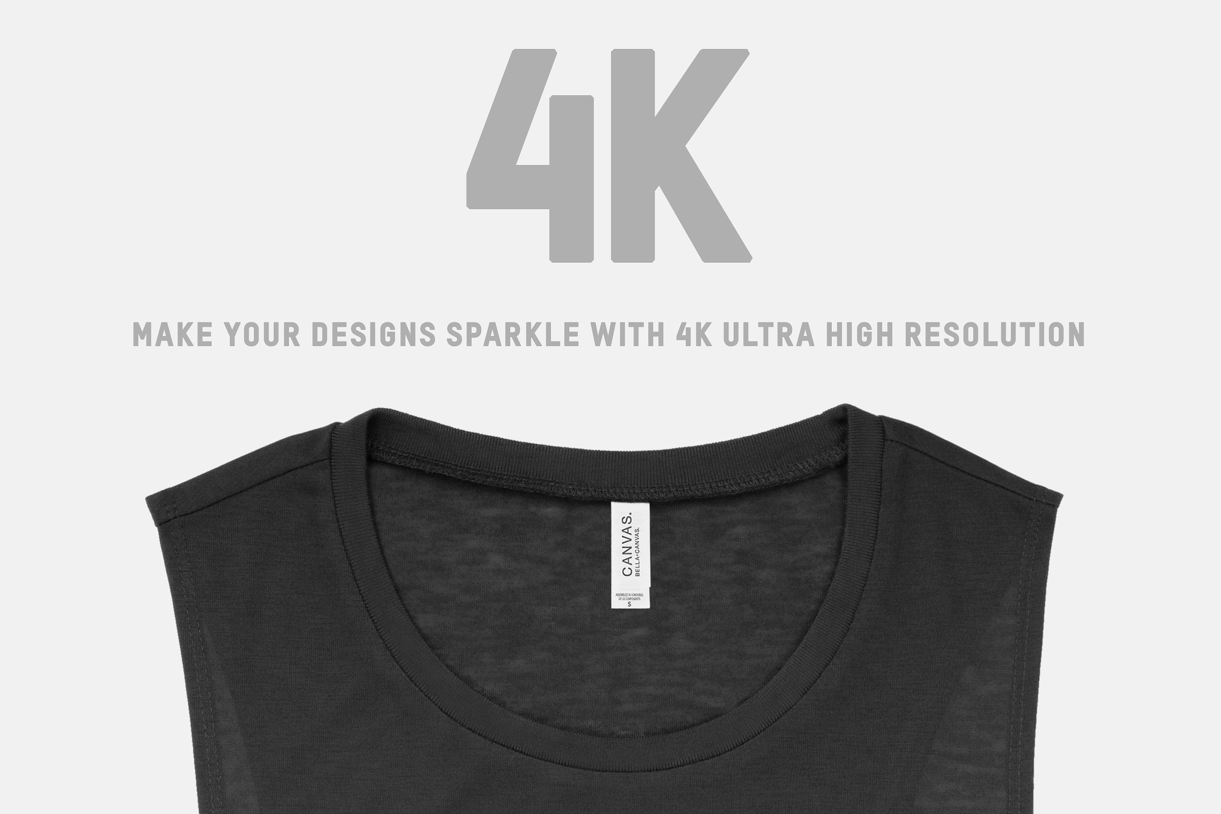 肌肉男运动背心服装样机 Bella Canvas 8803 Scoop Muscle Tank插图(2)