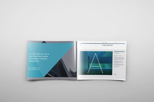 A4横向摄影画册宣传册样机 A4 Landscape Brochure Mockups插图(5)