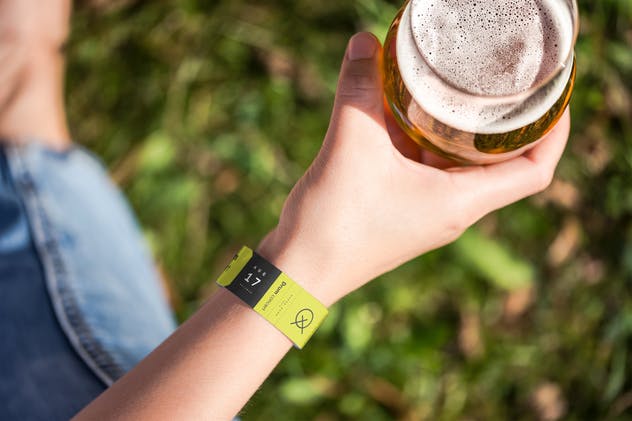 纸质手环腕带样机模板V2 Paper Band Mock-up 2插图(6)