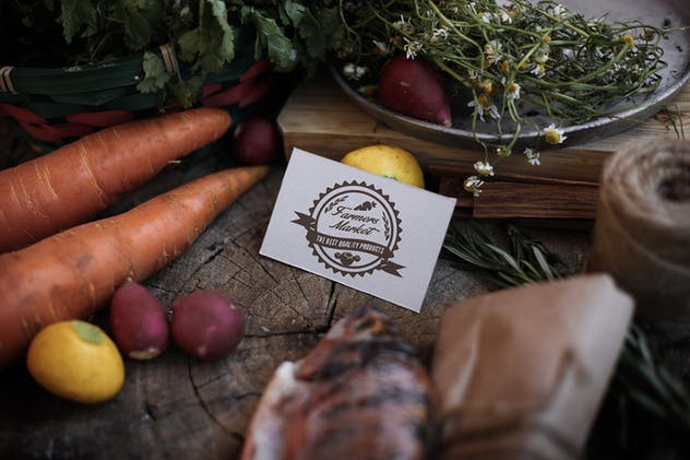 市场新鲜蔬菜食品样机 Market fresh Mock Up插图(5)