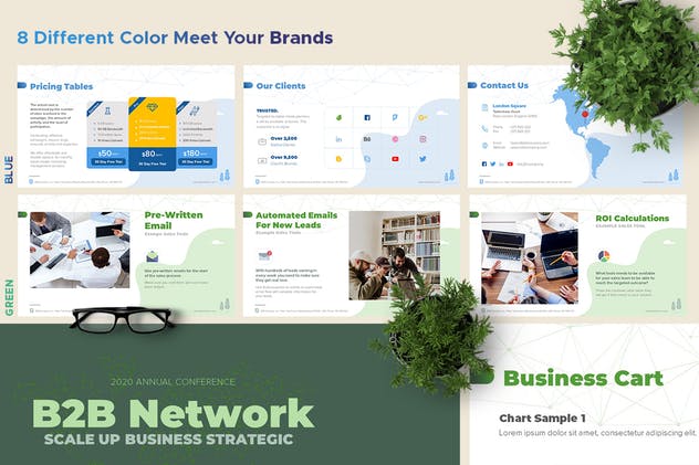 B2B营销和销售业务PPT设计模板 B2B Marketing and Sales Powerpoint插图(4)