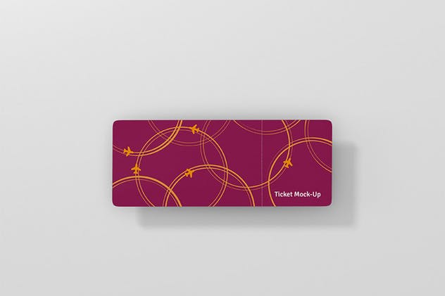 高品质的圆角机票/入场券/优惠券样机 Ticket Round Corner Mockup插图(8)