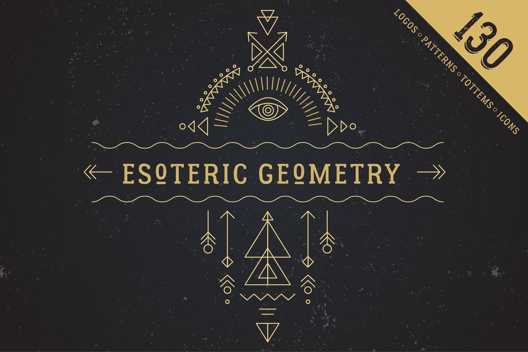 神圣几何图形设计素材集[Logo模板/图案/图标] Esoteric Sacred Geometry Huge Bundle插图