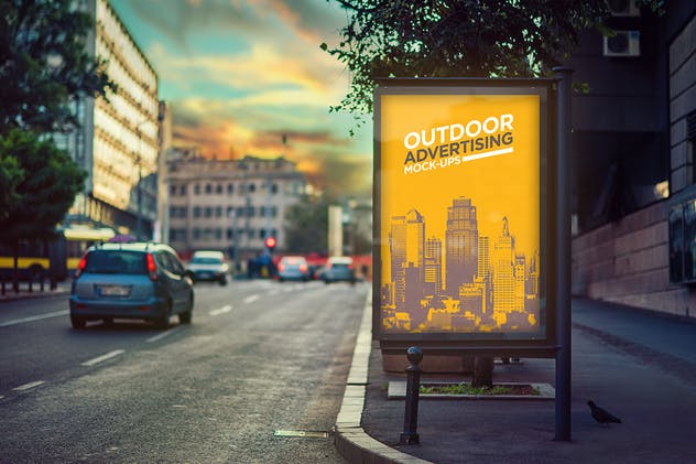 城市户外广告牌/海报样机Vol.1 Outdoor Advertising Mock-Up Vol.1插图(2)