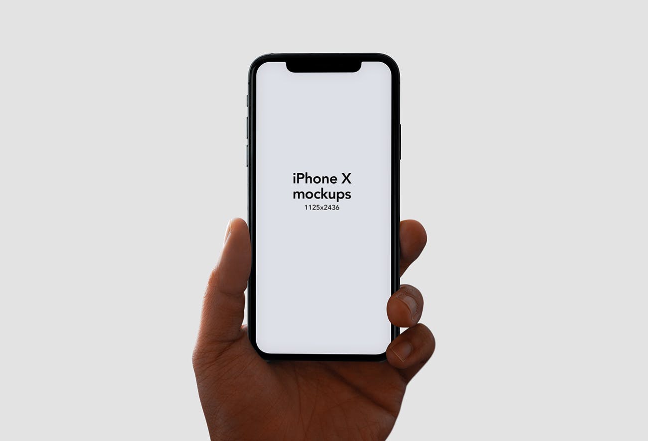 手持iPhone手机屏幕正视图样机模板 iPhone Mockup Set插图(5)
