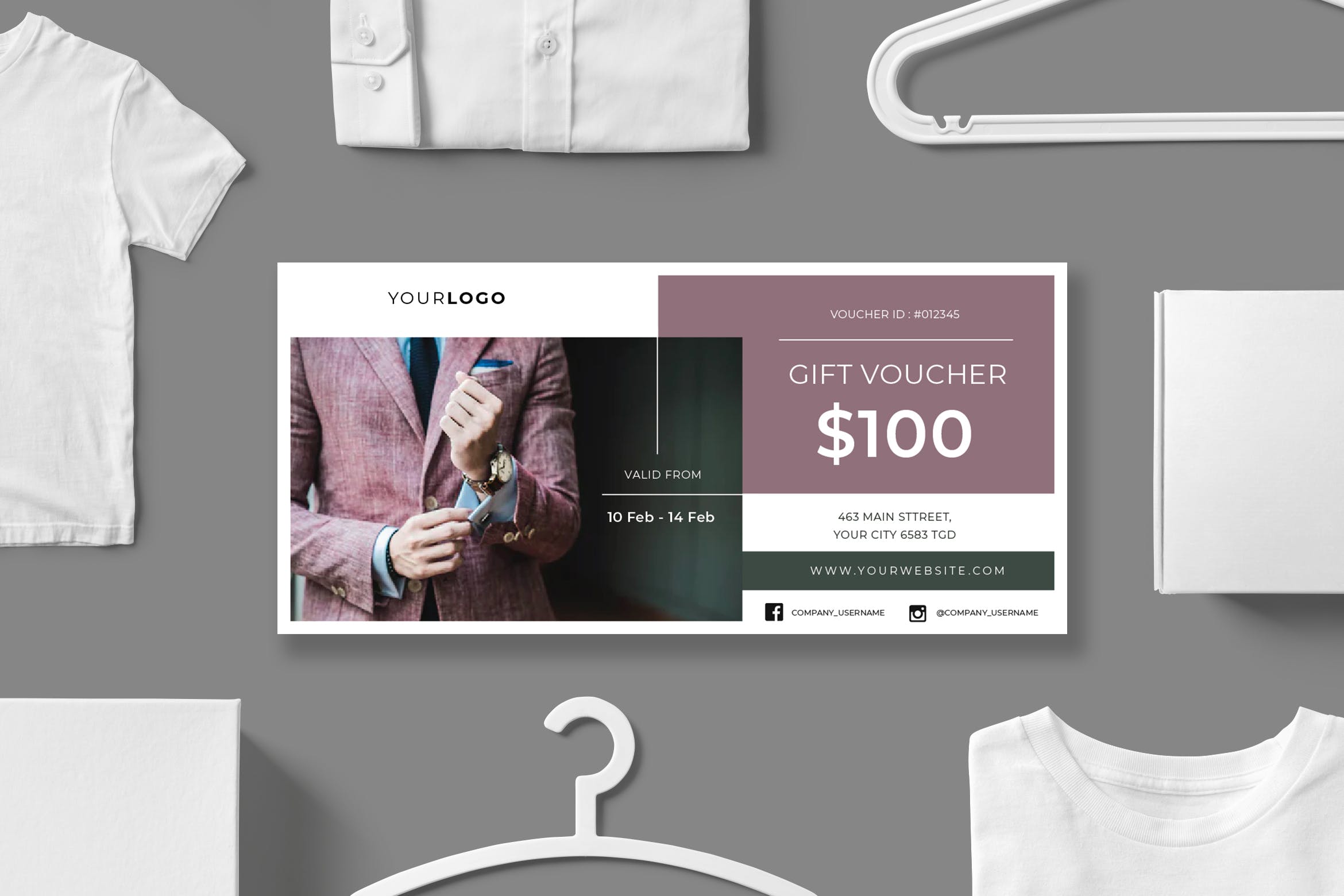 购物现金券/优惠券版式设计模板v6 Gift Voucher Vol.6插图