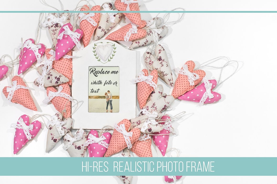 浪漫装饰框架样机模板 Romantic Frame Mock Up #3插图