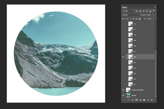 20个圆形图像图层蒙版效果模板 Circular Image Masks插图(5)