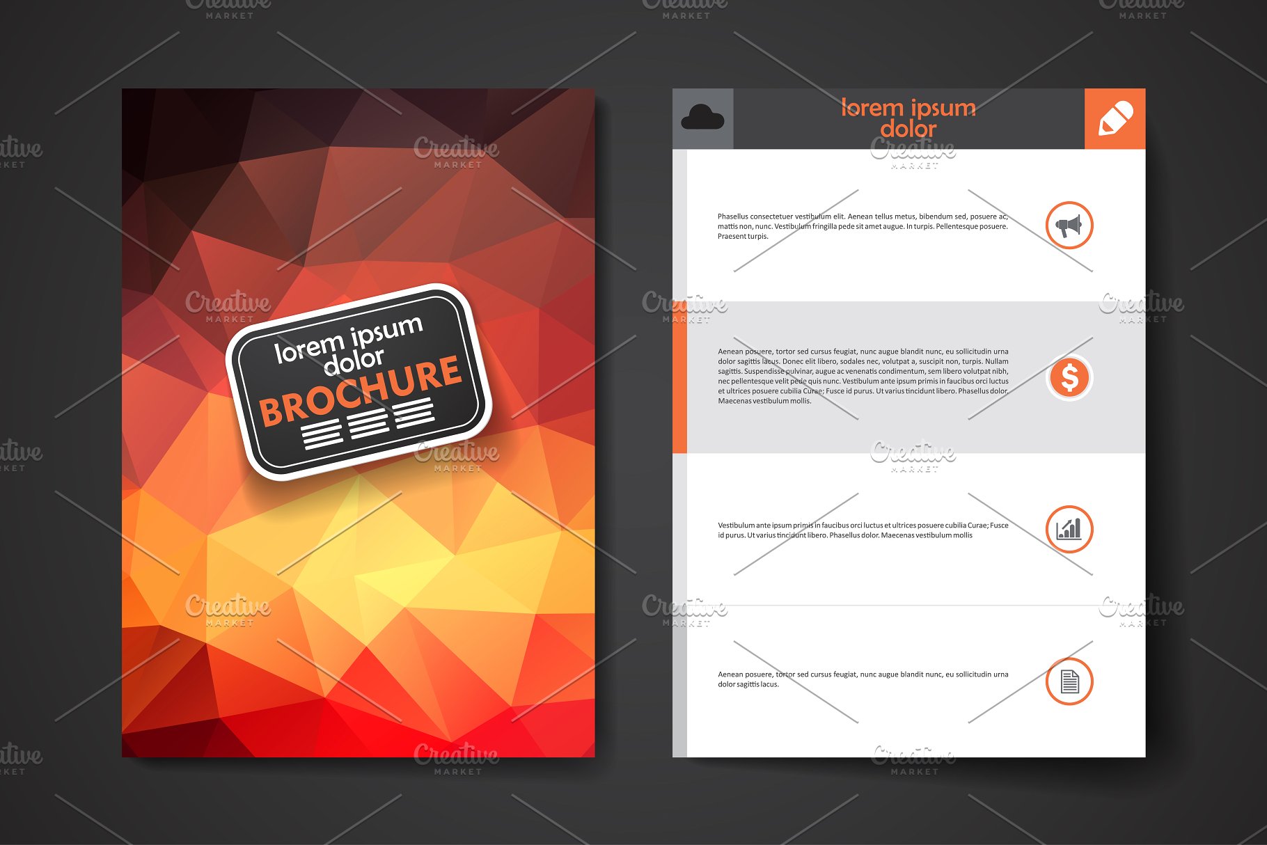 简约企业产品宣传画册模板 Set of Brilliant Brochures插图(3)