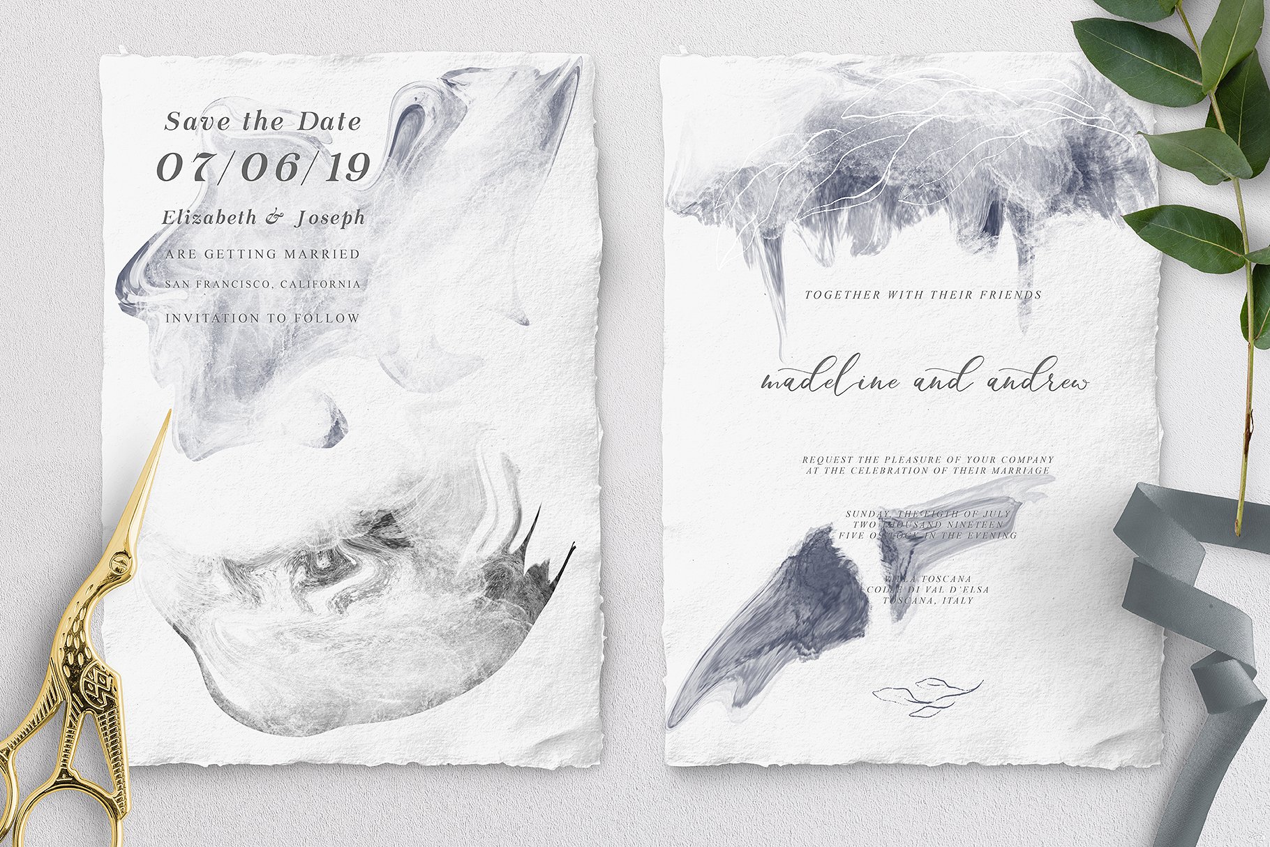 优雅水墨植物花卉元素水彩剪贴画合集 Night Time Collection插图(7)