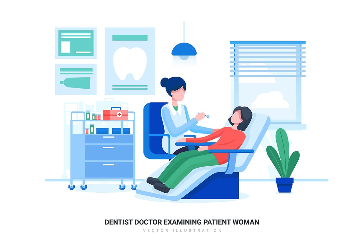 医院&医疗场景矢量插画素材v1 Hospital & Healthcare Vector Scenes插图(5)