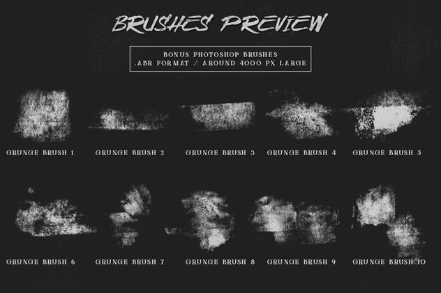 墨水、油漆制斑驳做旧风格纹理合集 Grunge Textures Kit插图(12)