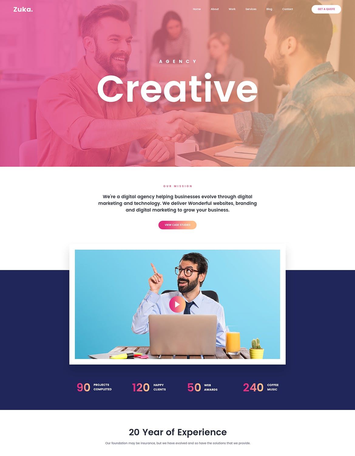 响应式设计风格多用途网站设计PSD模板 Zuka | Responsive Multi-Purpose PSD Template插图(5)