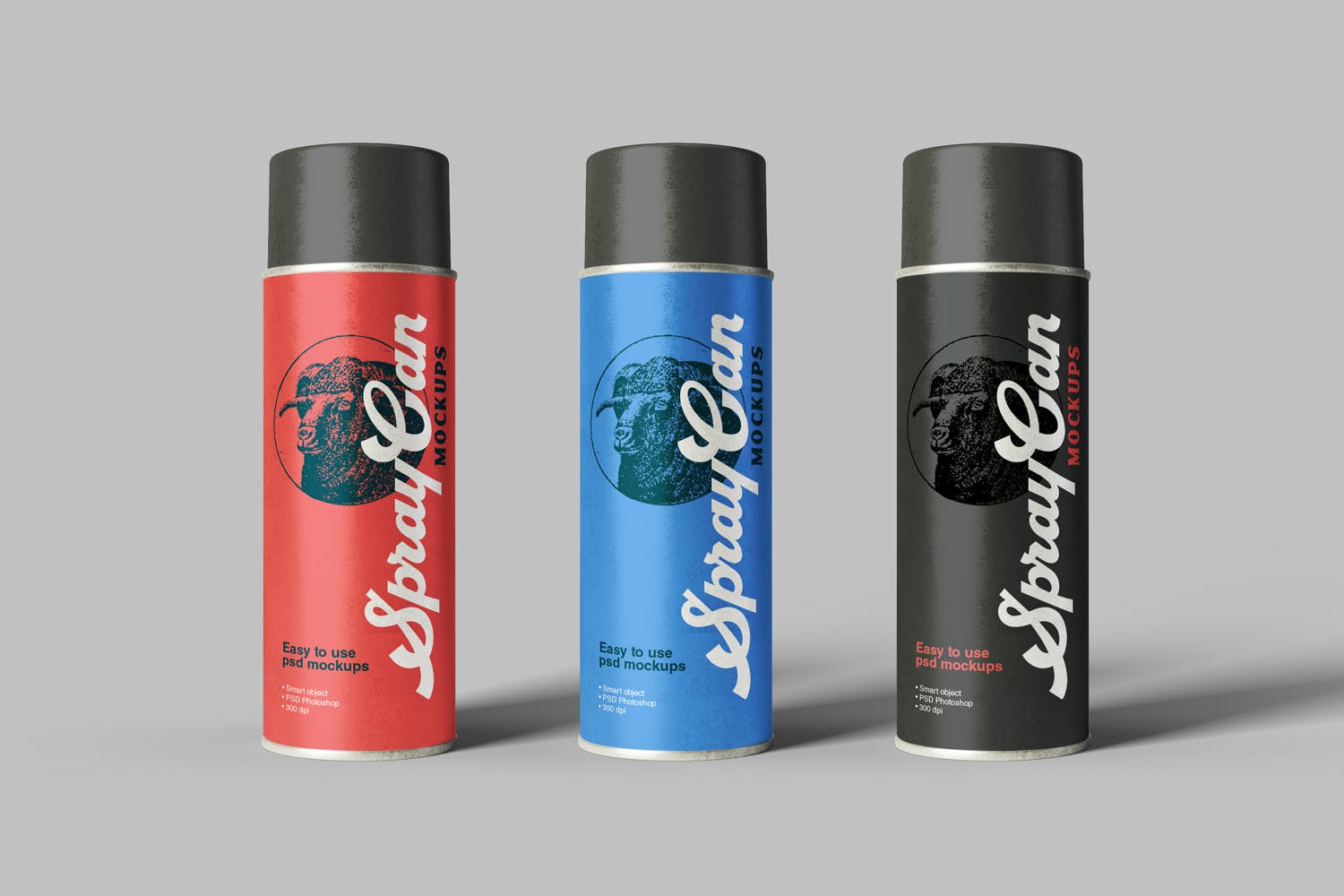 液压喷雾罐外观设计样机模板 Spray Can Mockups插图(5)