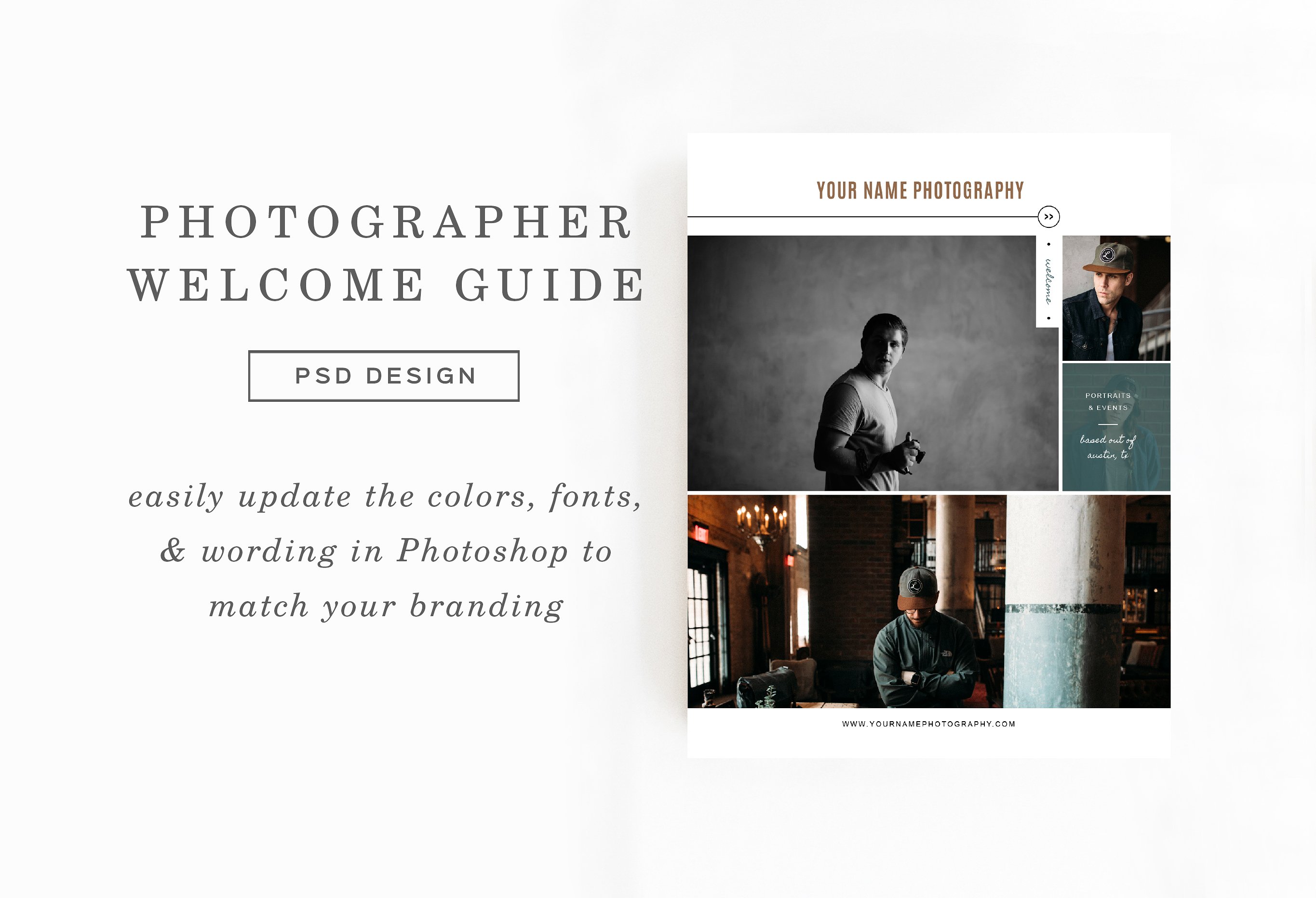摄影师作品展示宣传册设计模板 Photographer Magazine Template插图