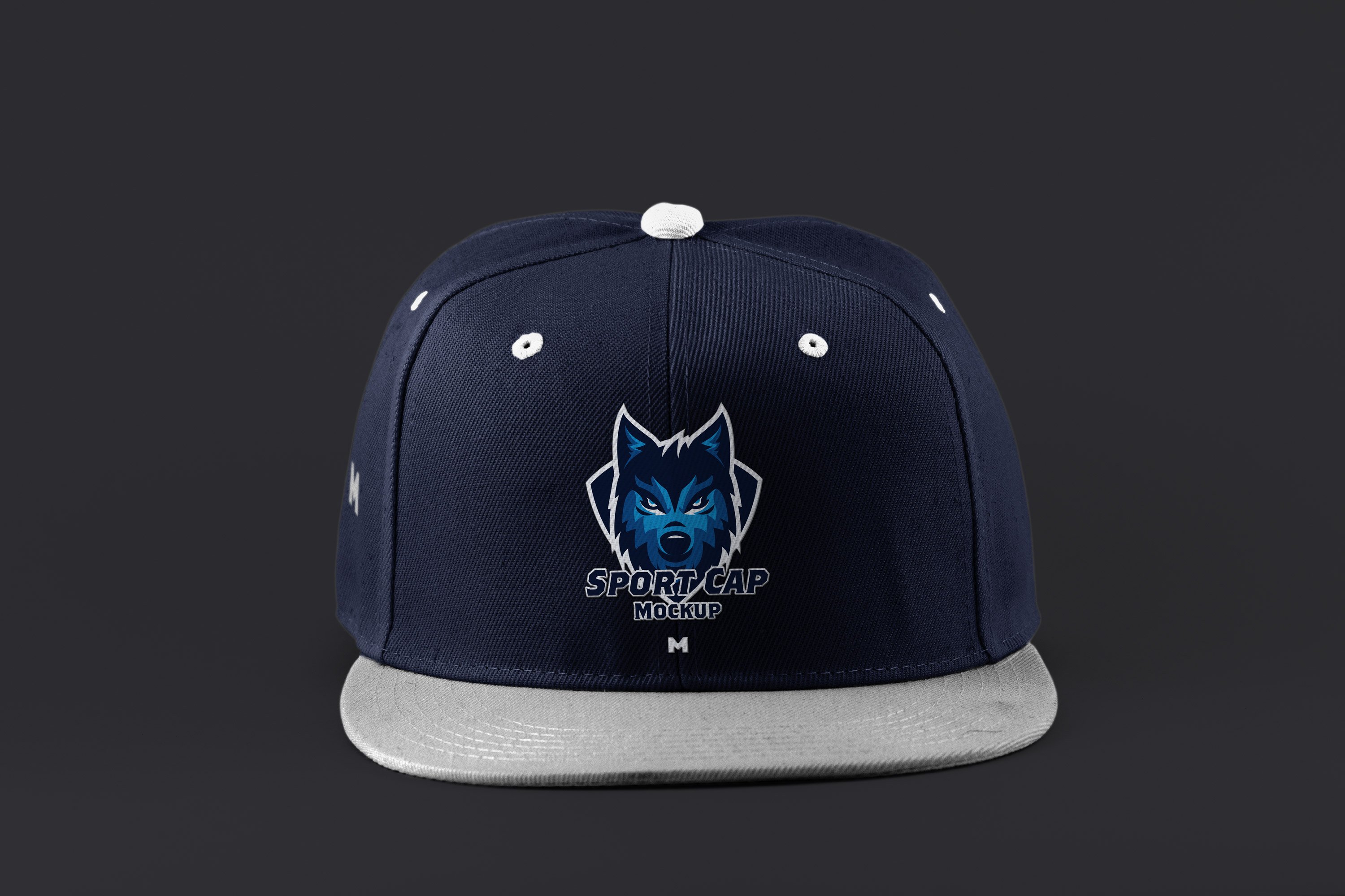 运动帽设计前视图样机模板 Sports Cap Front View Mockup插图(5)