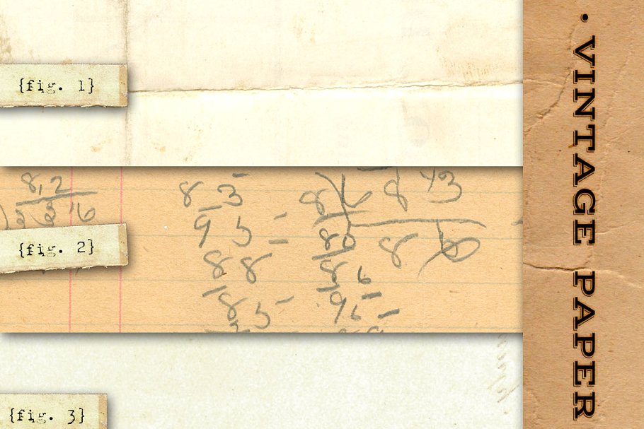 老式手写发票纸张纹理 Vintage Paper Textures – No. 6插图(1)