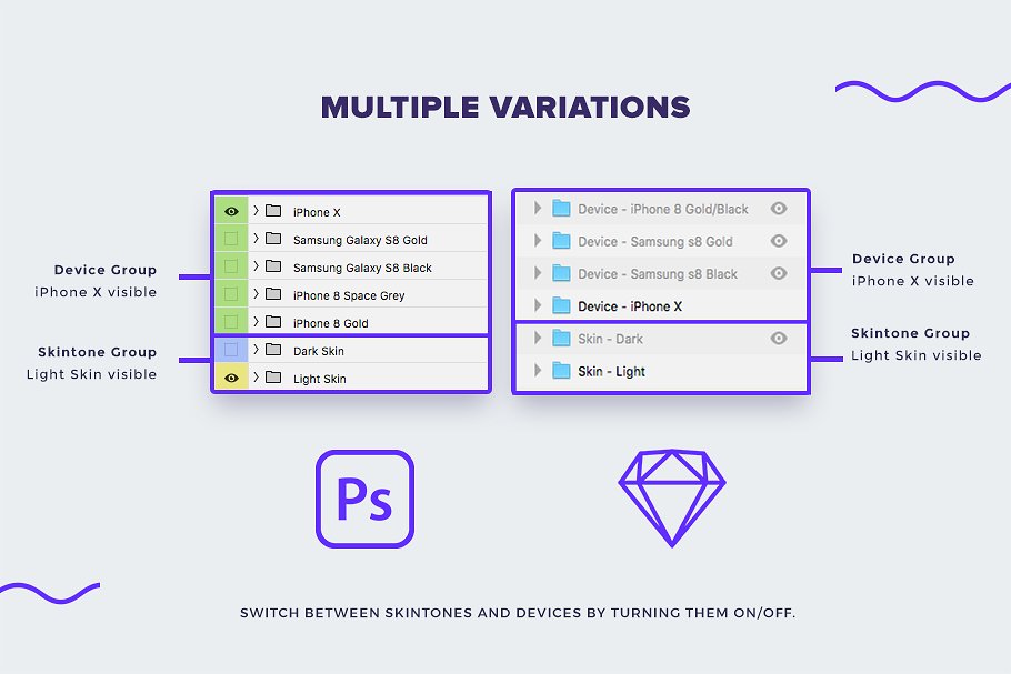 完美的手持iPhone X和三星安卓最新手机展示模型Mockups插图(2)