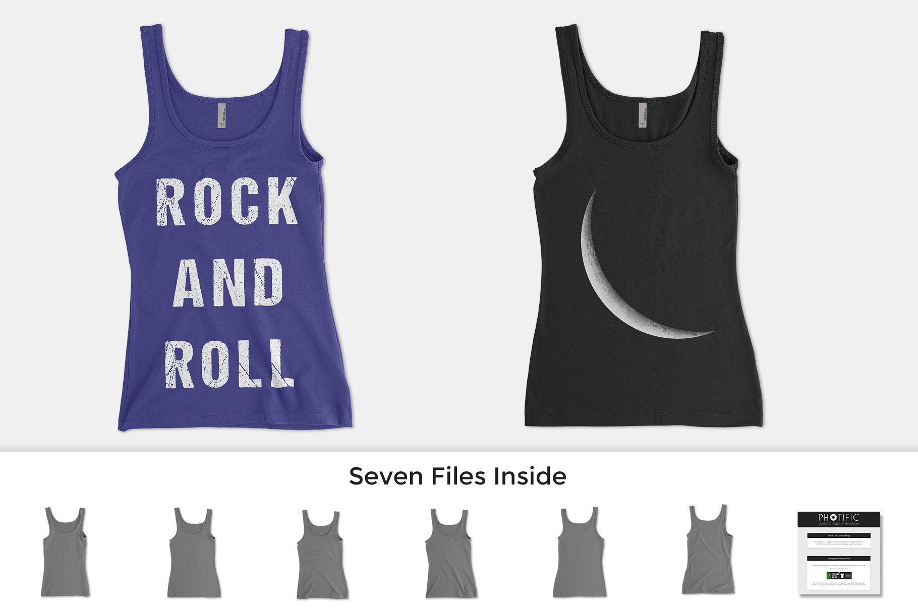 女性氨纶背心样机模板 Next Level 3533 Spandex Jersey Tank插图(3)