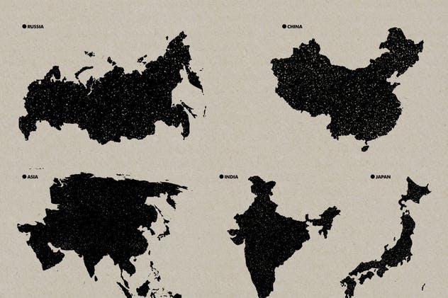 30+款地图图形矢量印章纹理 Country Stamps插图(4)