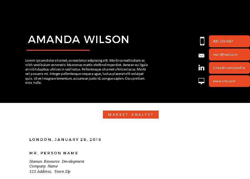 二合一经典排版简历模板 Elegant 2 in 1 Word resume template插图(1)