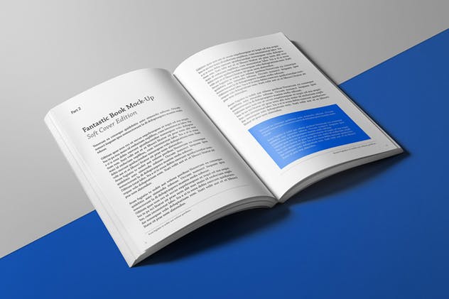 逼真软封面图书印刷品样机 Soft Cover Book Mockup插图(1)