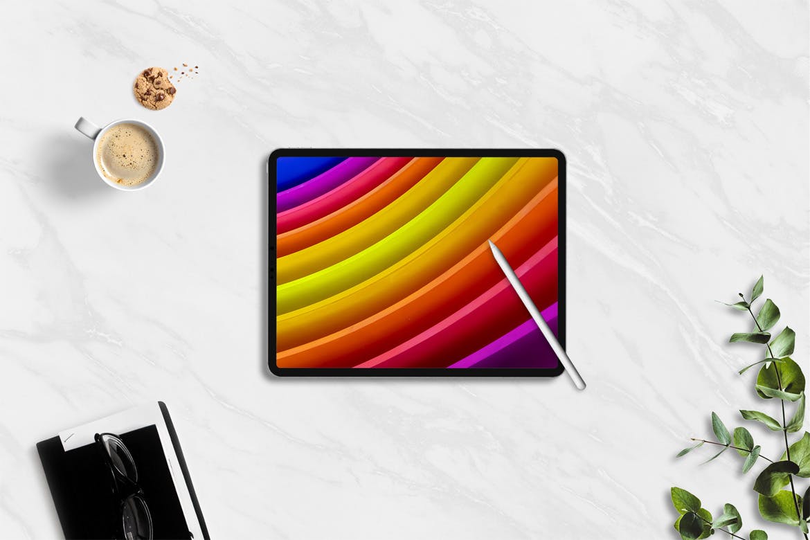 黑色外观平板电脑屏幕演示素材库精选样机模板 Tablet Mockups插图(1)