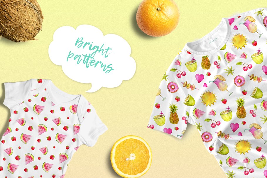 夏日度假主题水彩插画元素 Aloha!!! Time to Relax插图(4)