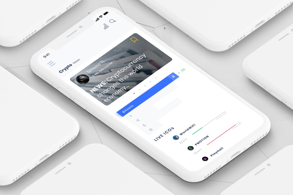 数字货币比特币新闻资讯APP UI套件 – B Coin News Mobile Ui – B插图