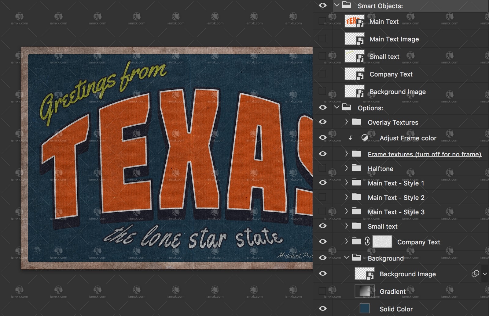 复古贺卡明信片设计模板 Vintage Greetings Postcard Generator插图(3)