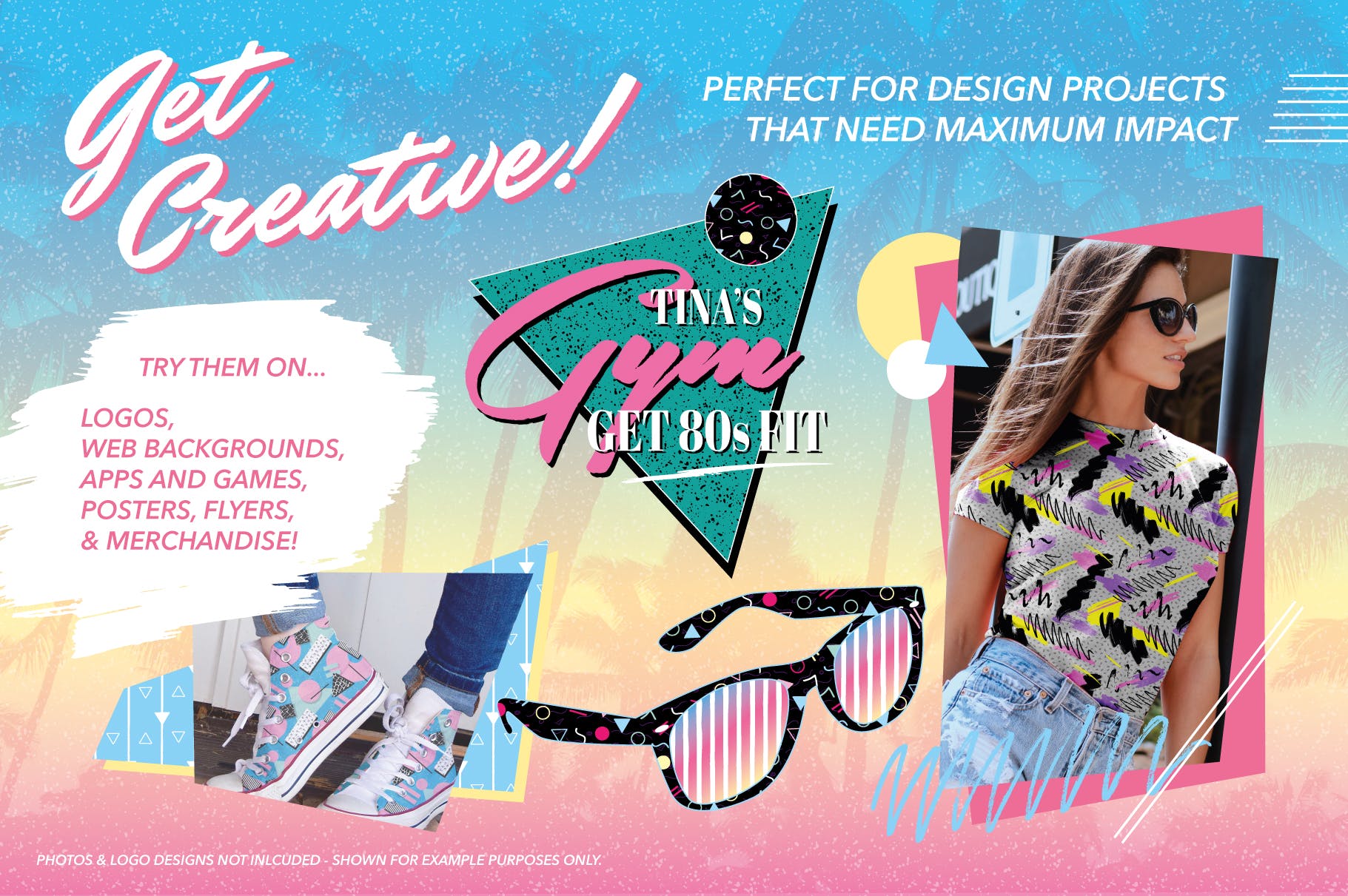 复刻欧美1980s年代设计风格图案背景素材库精选v2 1980s Retro Patterns Volume Two插图(3)