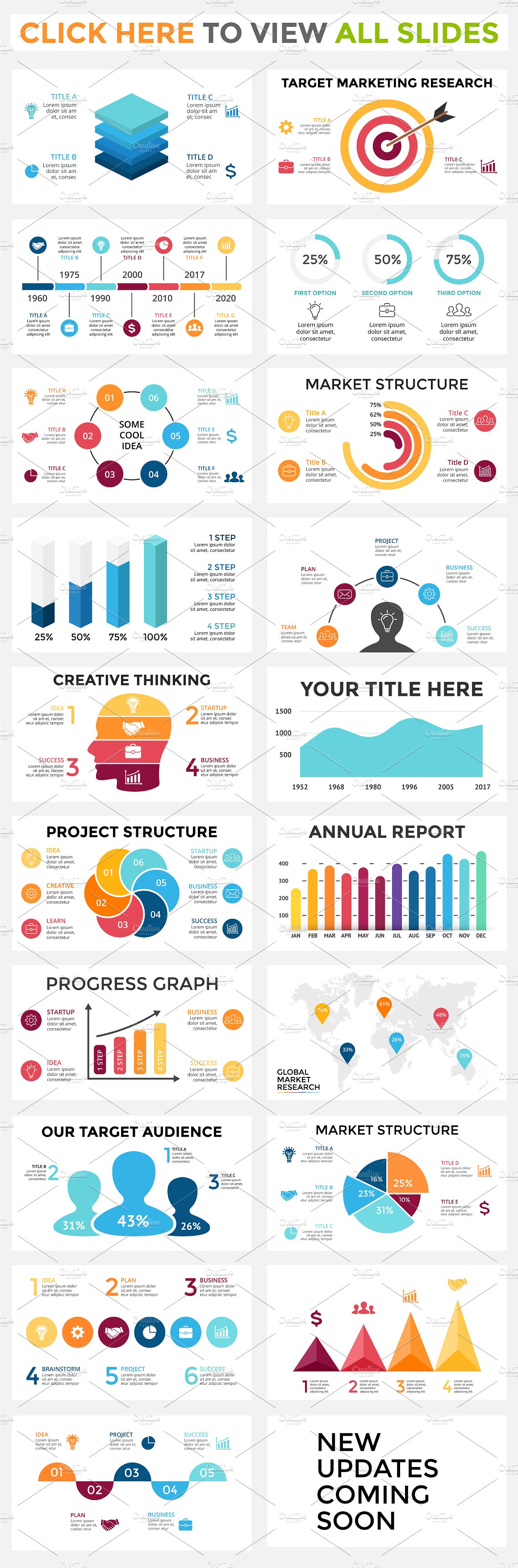 市场营销推广数据图表类 PPT 模板集合 MARKETING插图(1)