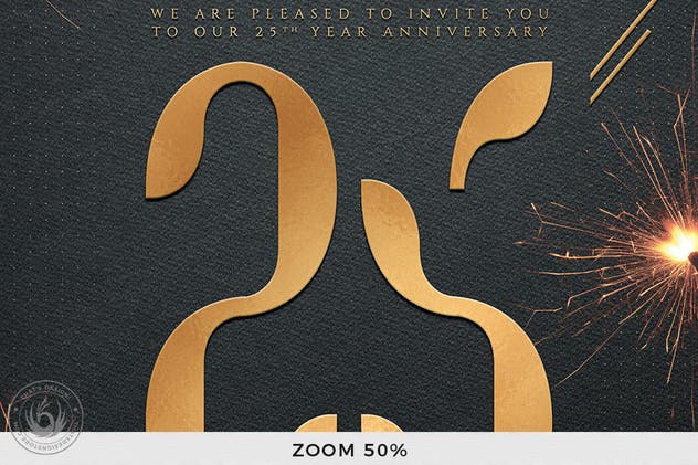 高端奢华企业周年庆活动海报设计模板 Birthday Anniversary Flyer Template插图(6)