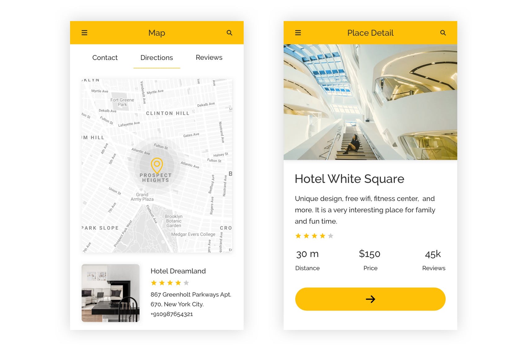 目录列表&黄页APP应用UI设计素材库精选套件 Directory – Listing Mobile App – Adobe Illustrator插图(3)