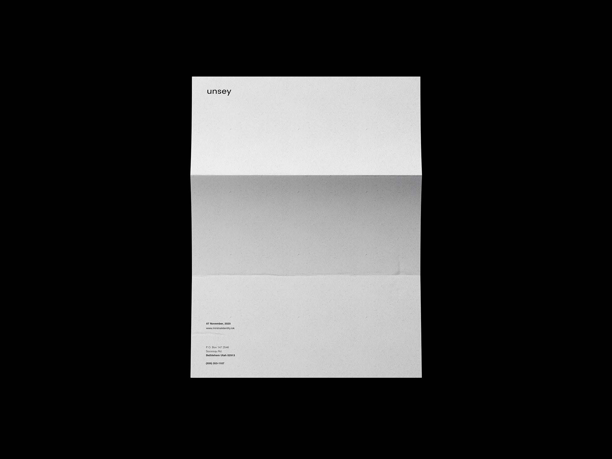 折叠信纸设计预览效果图样机 Folded Letter Mockup插图(1)