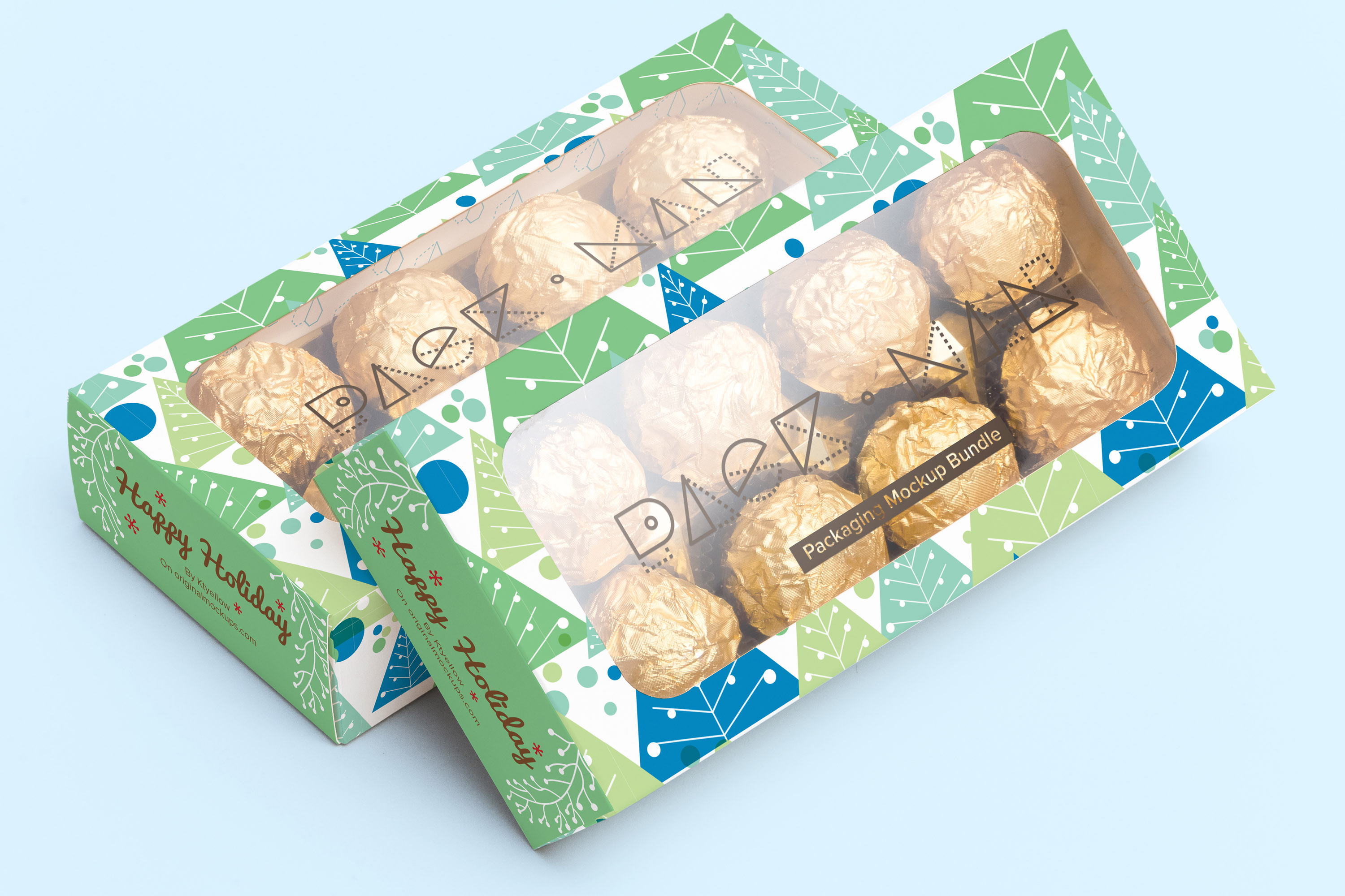 巧克力甜点包装盒外观设计样机07 Sweet Box Mockup 07插图(1)