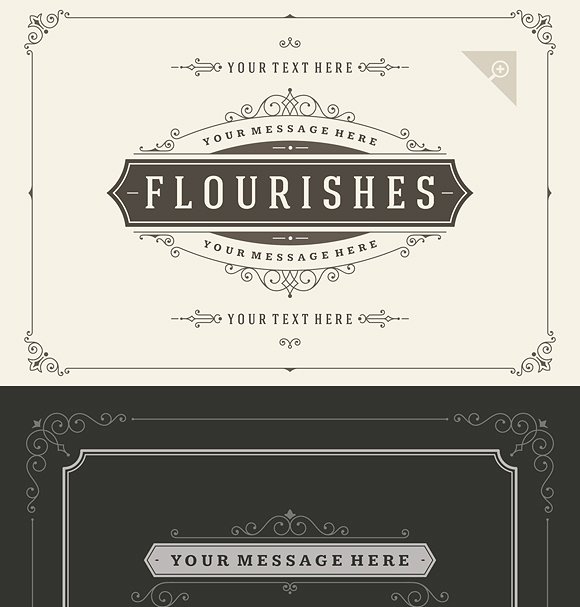 60年代复古风格简约装饰邀请函模板 60 Vintage ornament invitations插图(3)