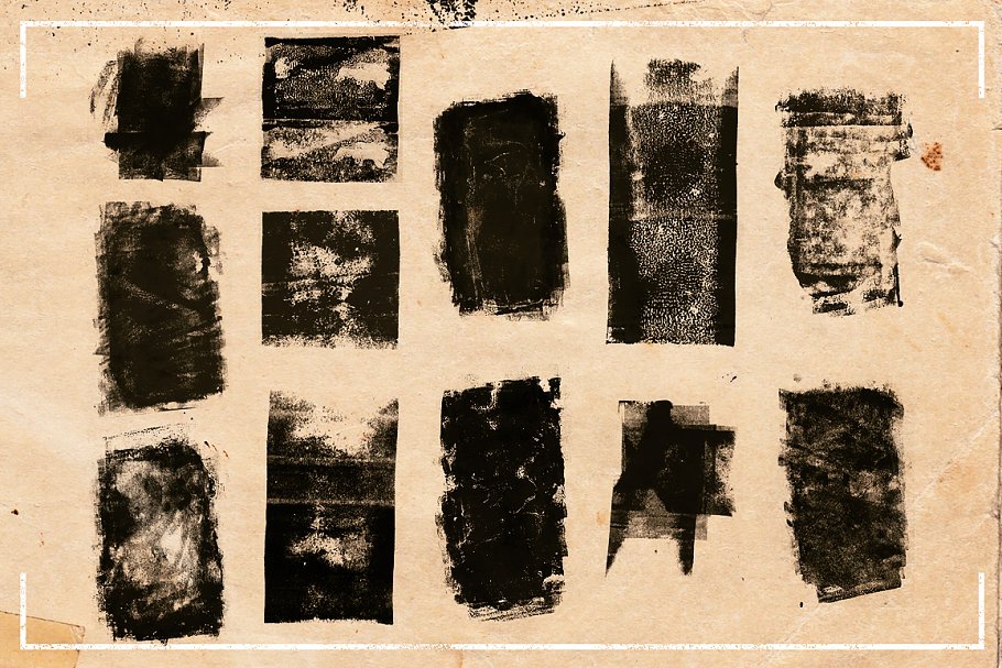 滚刷墨水图案纹理 Rolled ink textures插图(6)