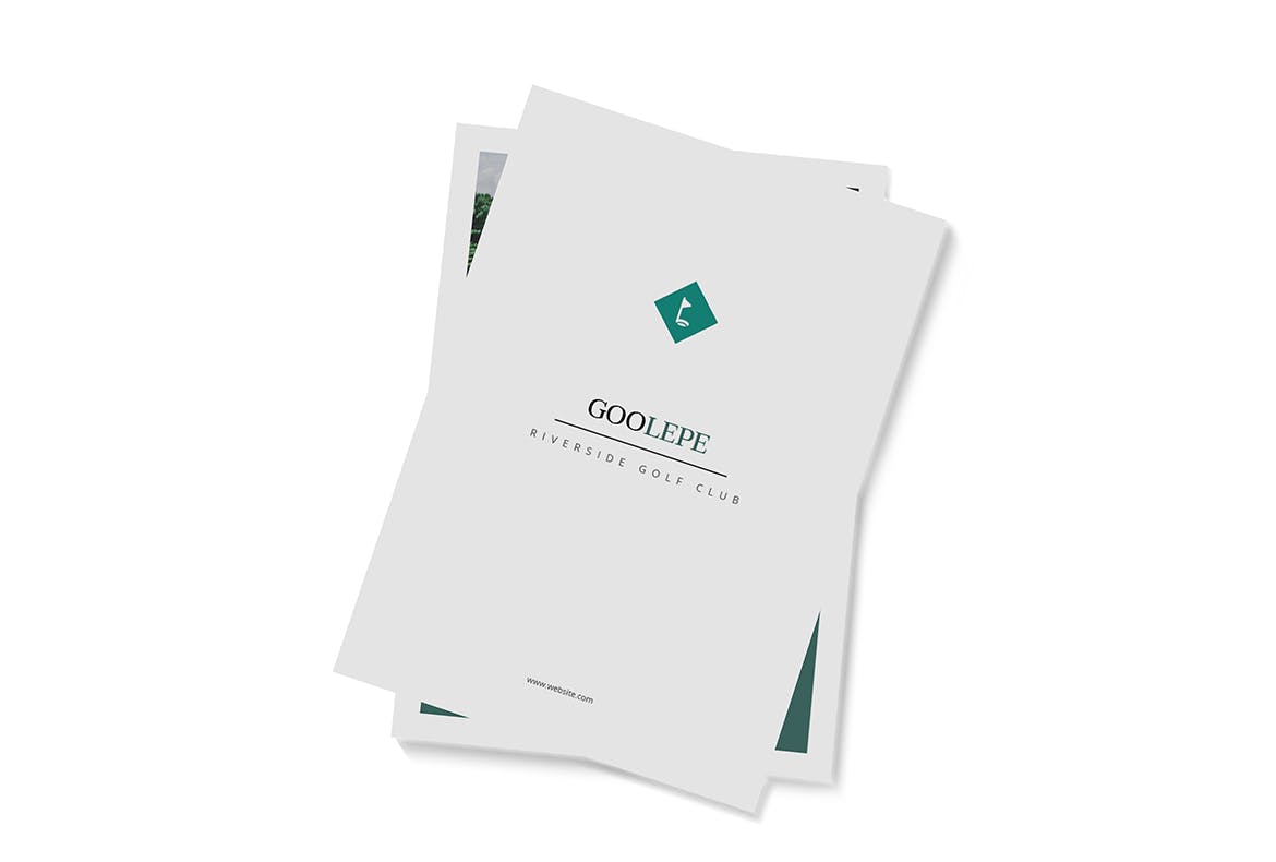 高尔夫俱乐部简介宣传画册设计模板 Golf A4 Brochure Template插图(2)