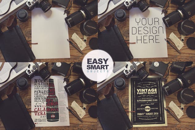 复古摄影工作室场景样机模板 Vintage Photography Studio Scene插图(1)