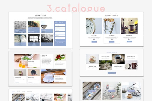 专业的Web用户界面工具包[260+UI组件] 4ocal Web UI Kit for Photoshop插图(6)