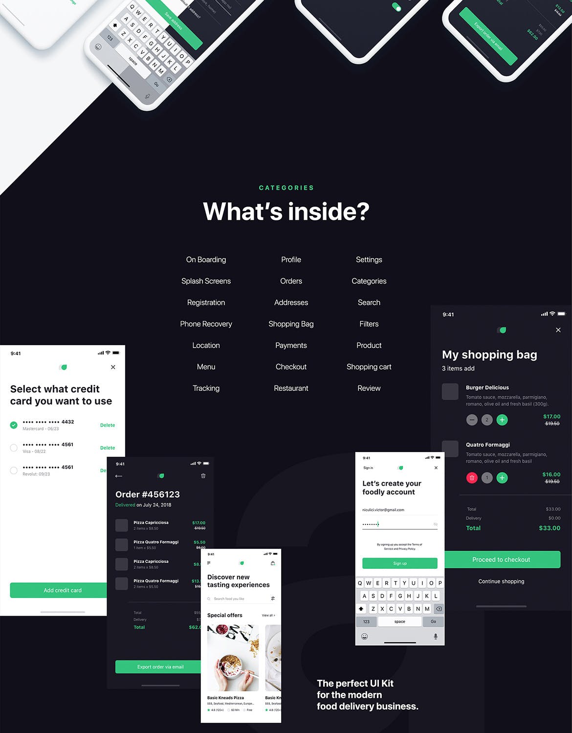 外卖送餐APP应用UI设计套件 Hngry UI Kit – Food Delivery UI Kit插图(2)