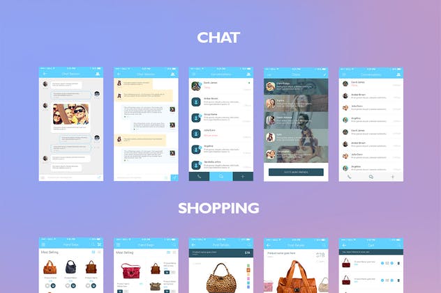 简约风社交媒体APP UI套件 Zippy UI Kit插图(6)
